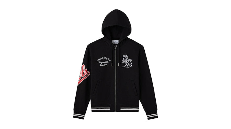 OVO Owls Varsity Full-Zip Hoodie Black