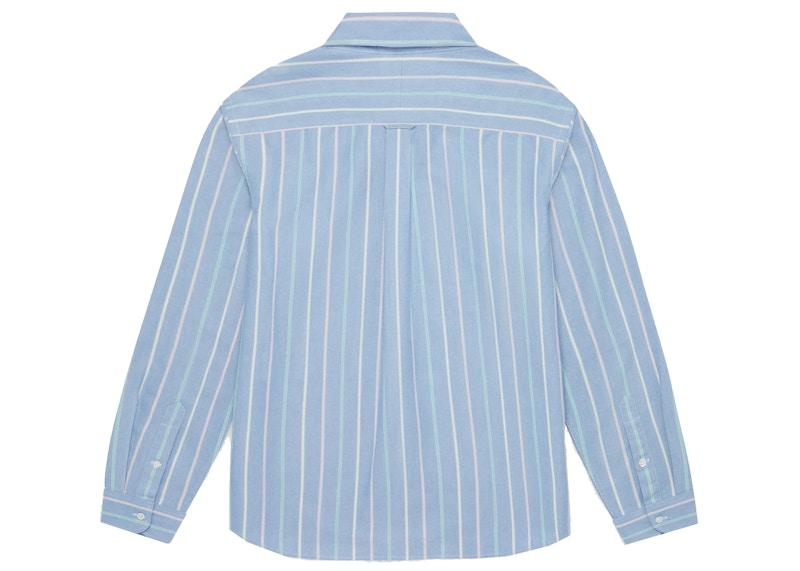 OVO Pin Striped Oxford Pale Blue