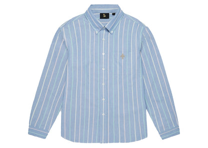 OVO Pin Striped Oxford Pale Blue