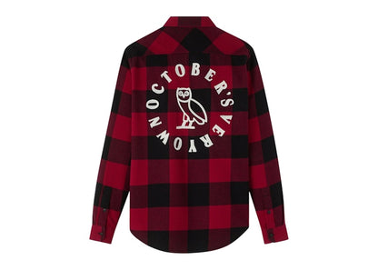 OVO Plaid Flannel Shirt Deep Red