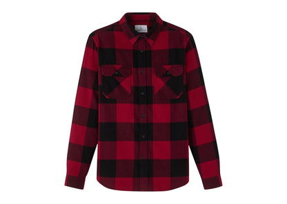 OVO Plaid Flannel Shirt Deep Red