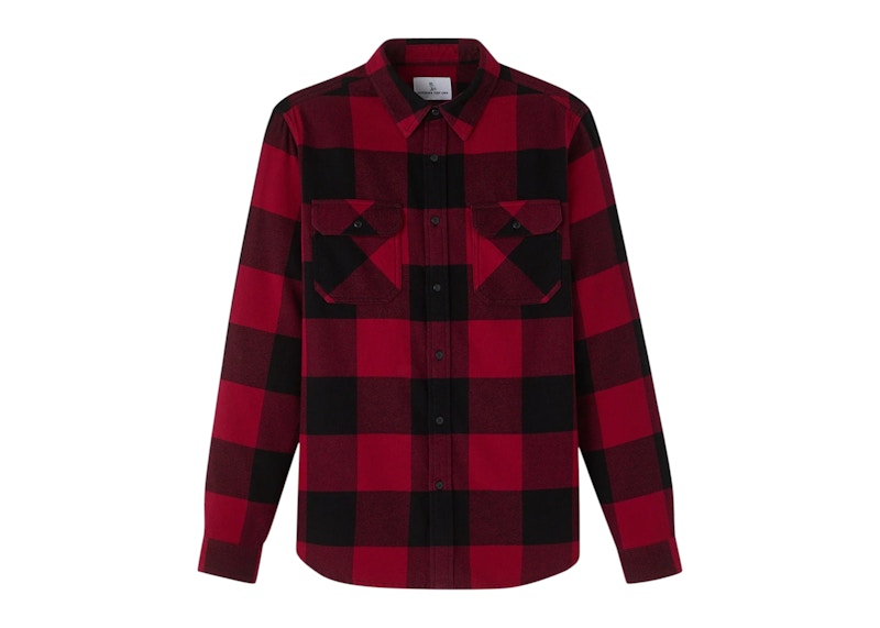 OVO Plaid Flannel Shirt Deep Red