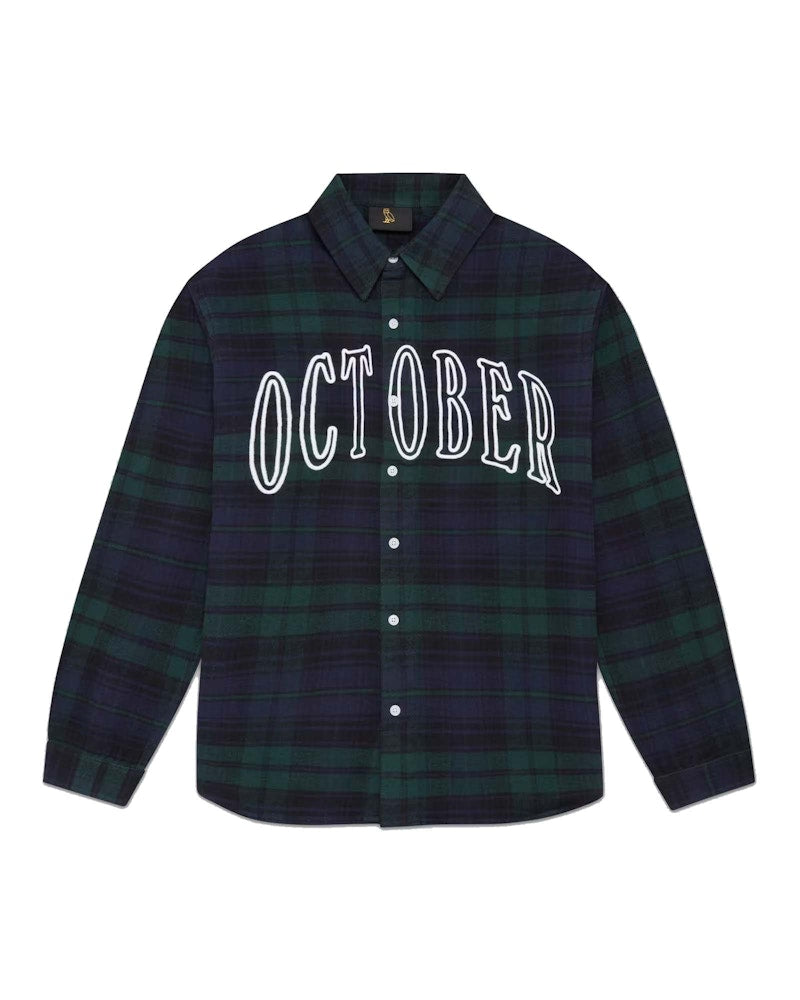 OVO Plaid Flannel Shirt Green/Black