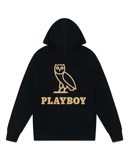 OVO Playboy Chenille Hoodie Black
