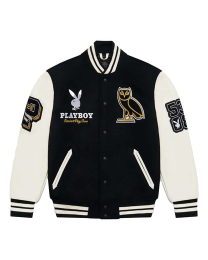 OVO Playboy Varsity Jacket Black