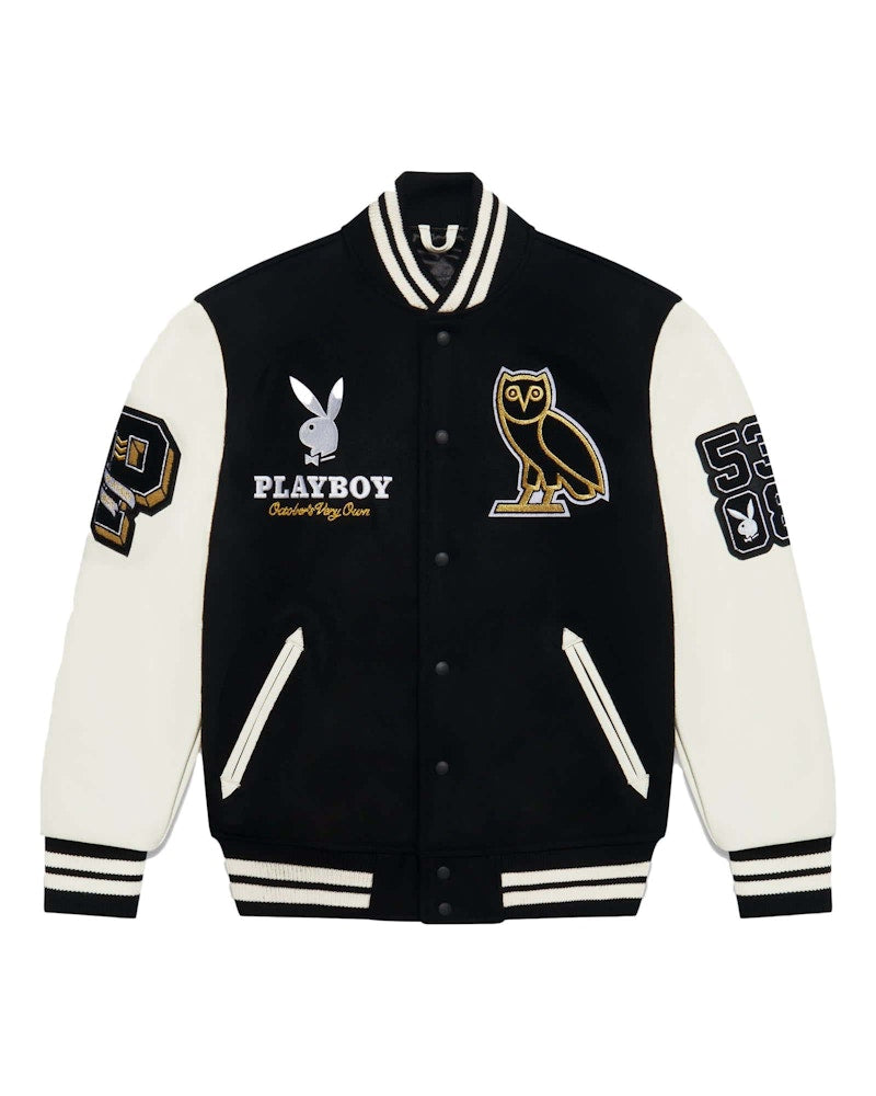 OVO Playboy Varsity Jacket Black