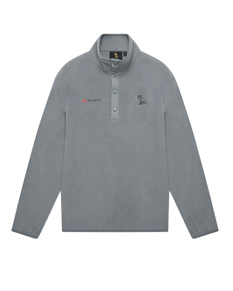 OVO Polartec Thermal Pro Microfleece Mock Neck Light Grey
