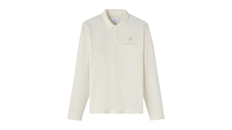 OVO Pom Pom Long-Sleeve Polo Beige