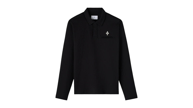 OVO Pom Pom Long-Sleeve Polo Black