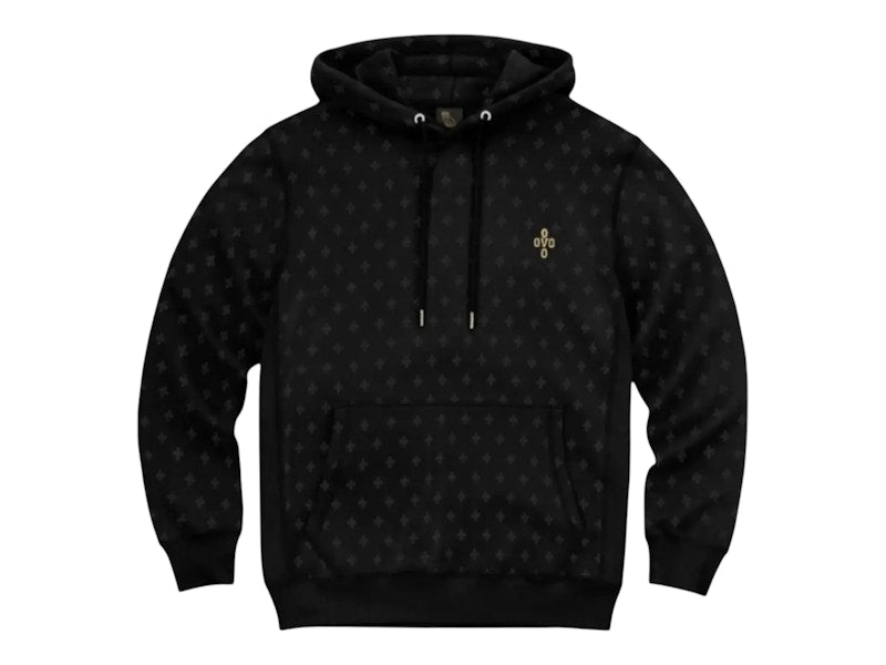 OVO Pom Pom Monogram Hoodie Black