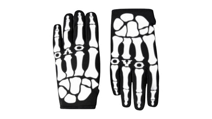 OVO Reflective Halloween Gang Skeleton Bone Gloves Black