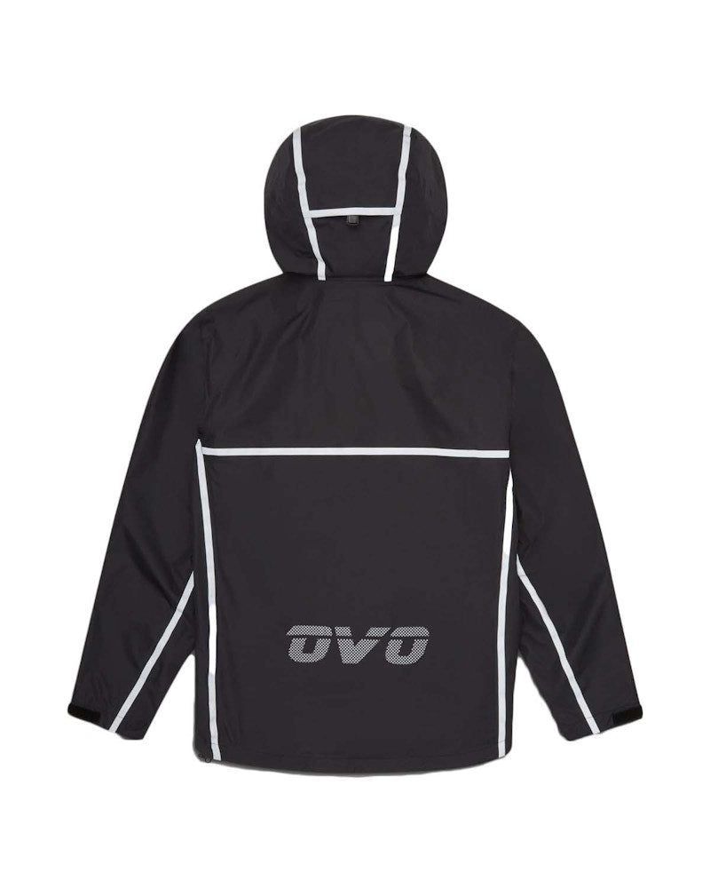 OVO Reflective Taping Rain Shell Black