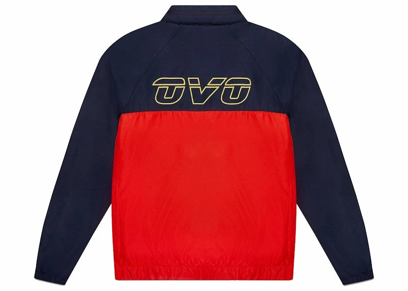 OVO Riptstop Nylon Track Jacket Navy/Red