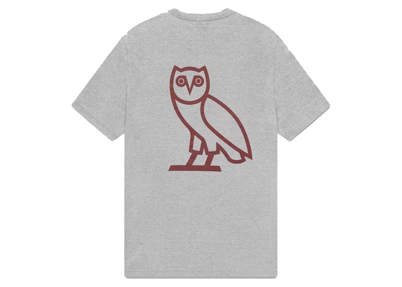 OVO Roots Heritage Script T-Shirt Heather Grey