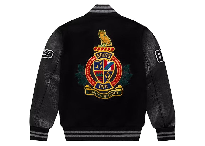 OVO Roots Varsity Jacket Black