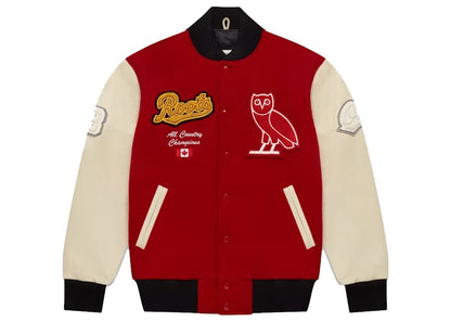 OVO Roots Varsity Jacket Red