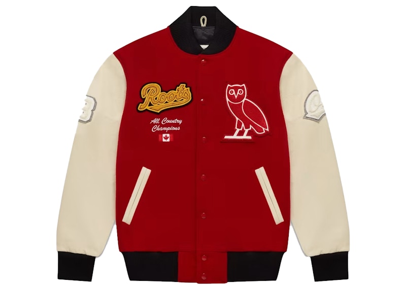 OVO Roots Varsity Jacket Red