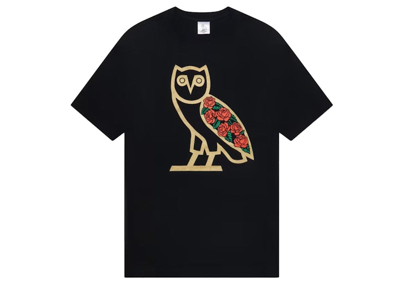 OVO Rose Owl T-shirt Black
