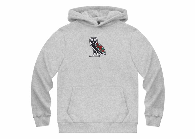 OVO Sandra's Rose Classic Owl Hoodie Heather Grey