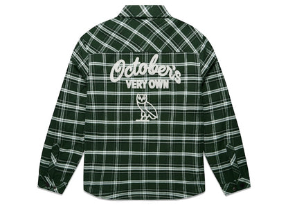 OVO Sherpa Lined Flannel Jacket (FW21) Evergreen
