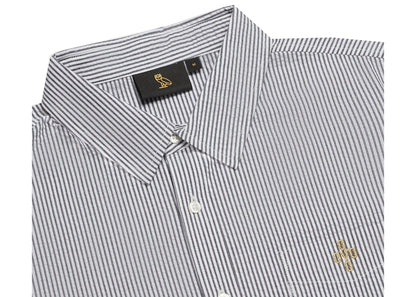 OVO Short Sleeve Seersucker Button Up Shirt Black/White
