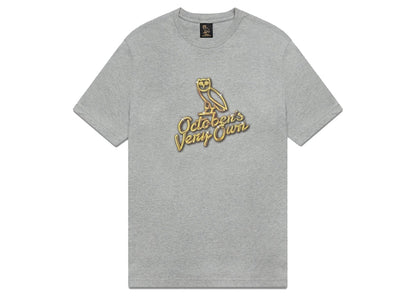 OVO Solid Gold Owl T-shirt Heather Grey