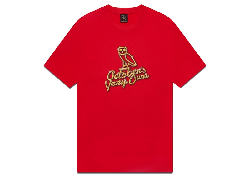 OVO Solid Gold Owl T-shirt Red