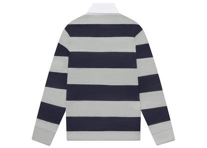 OVO Striped Rugby Polo Heather Grey/Navy