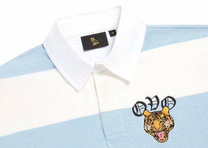 OVO Striped Tiger Rugby Shirt Cream/Pale Blue