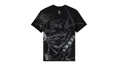 OVO Teenage Mutant Ninja Turtles All Over Print Tee Black