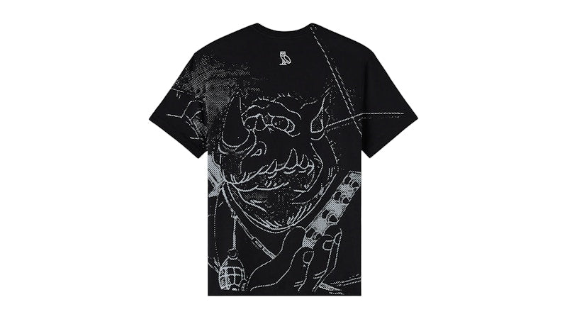 OVO Teenage Mutant Ninja Turtles All Over Print Tee Black