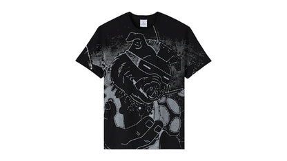 OVO Teenage Mutant Ninja Turtles All Over Print Tee Black