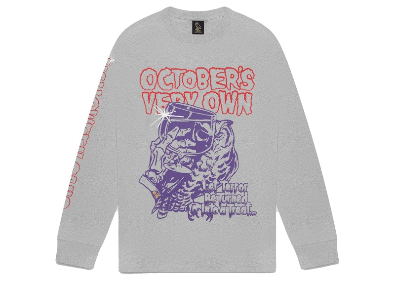 OVO Terror Longsleeve T-shirt Heather Grey