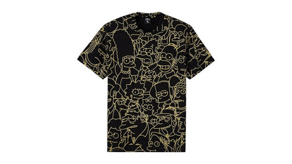 OVO The Simpsons All Over Print T-Shirt Black/Yellow