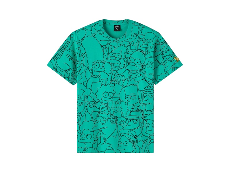 OVO The Simpsons All Over Print T-Shirt Teal/Black