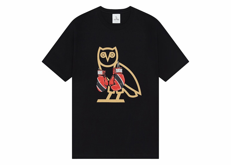 OVO Trinidad and Tobago Boxing Gloves OG Owl T-Shirt Black