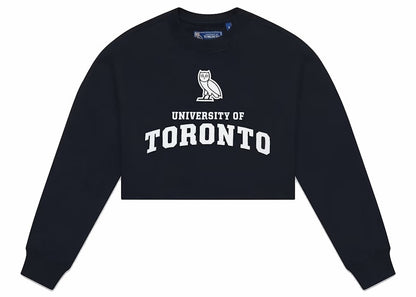 OVO U Of T Womens Cropped Crew Navy