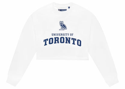 OVO U Of T Womens Cropped Crew White