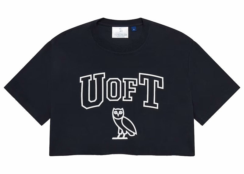 OVO U Of T Womens Cropped T-Shirt Navy