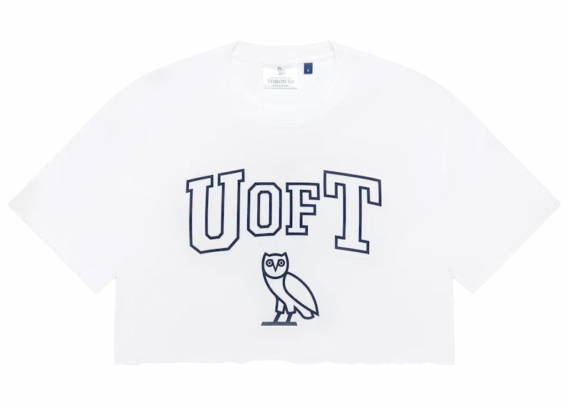 OVO U Of T Womens Cropped T-Shirt White