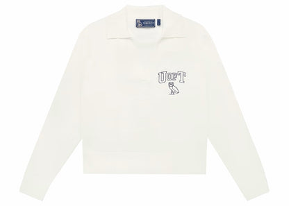 OVO U Of T Womens Rugby Polo Sweater Cream