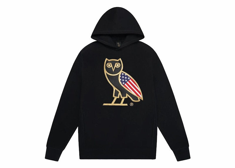 OVO USA OG Owl Hoodie Black