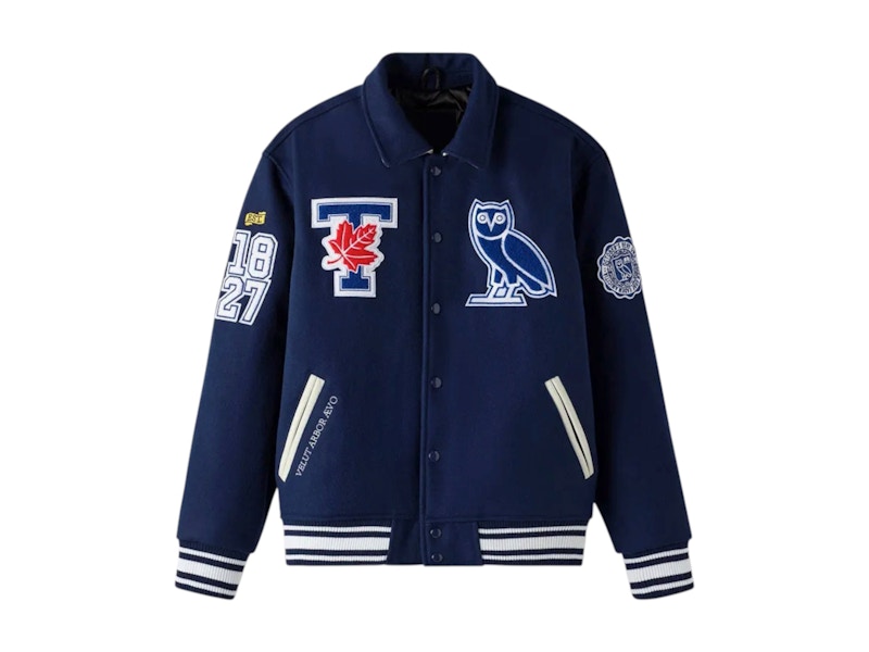 OVO University of Toronto Campus Varsity Jacket Navy