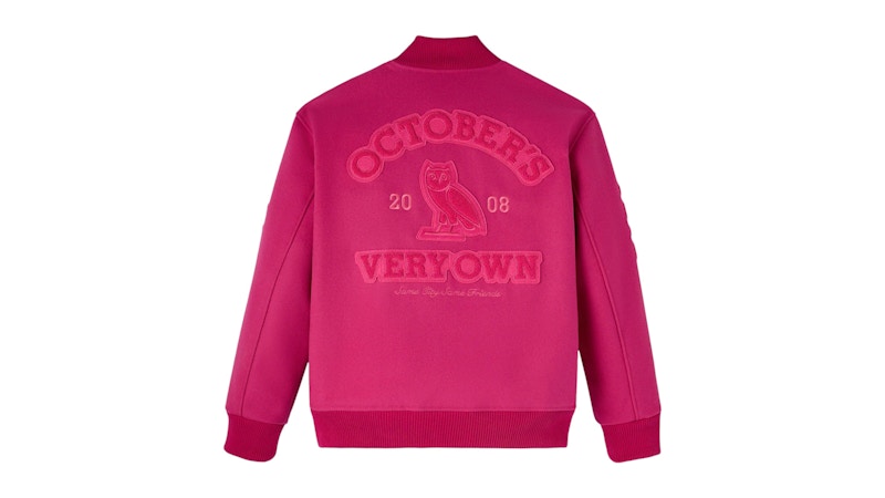 OVO Valentine's Collegiate Varsity Jacket Fuchsia
