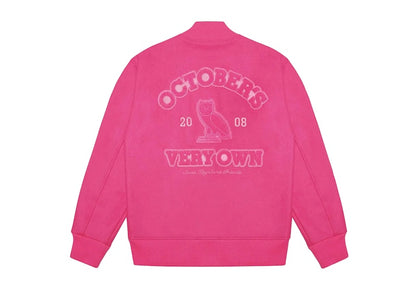 OVO Valentine's Sweeterman Varsity Jacket Fuschia