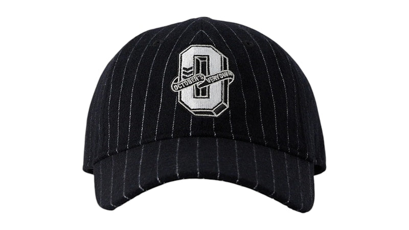 OVO Varsity O Pinstripe Cap Black Pinstripe