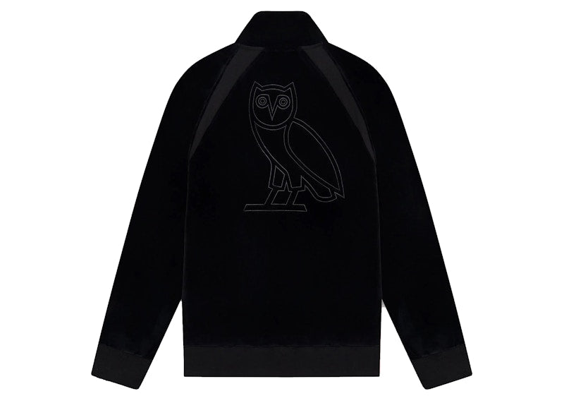 OVO Velour Quarter Zip Sweatshirt Black
