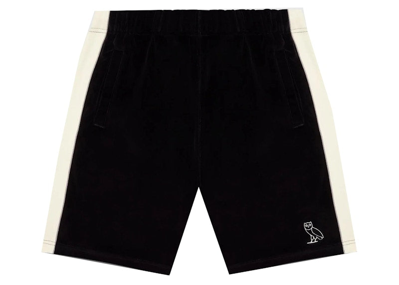 OVO Velour Shorts Black/Grey