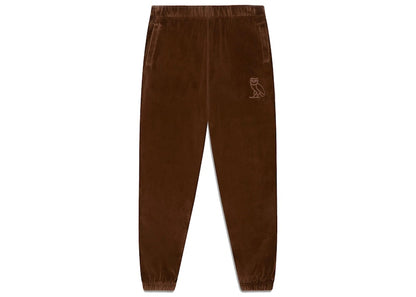 OVO Velour Track Pant Brown