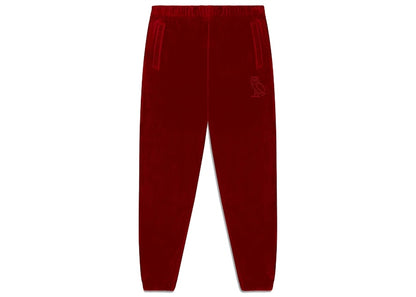 OVO Velour Track Pant Burgundy
